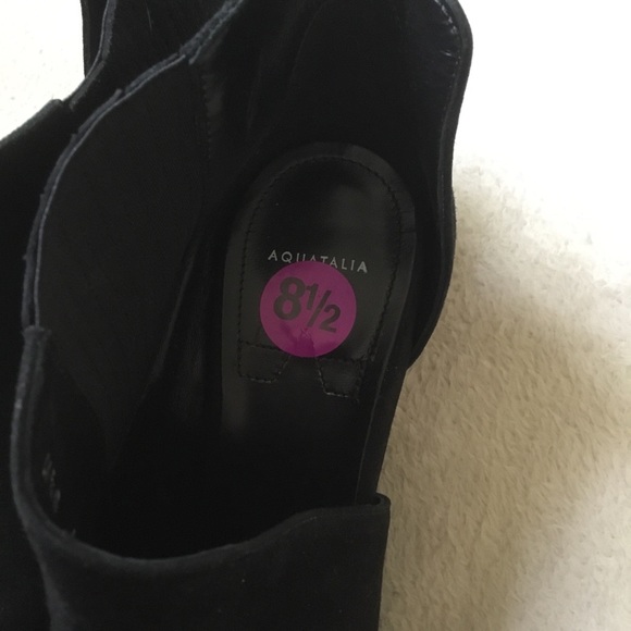 New Aquatalia black suede open sided booties 8.5 - Picture 7 of 11